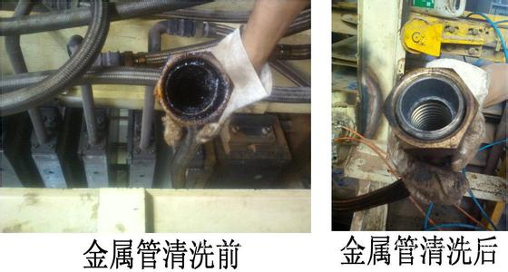 管壁清洗清洗前后對比
